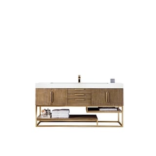 James Martin Vanities Columbia 72" Single Vanity, Latte Oak with ...